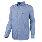 Men's Corporate Shirt Long Sleeve - Blue Gingham