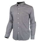 Men's Corporate Shirt Long Sleeve - Black Gingham