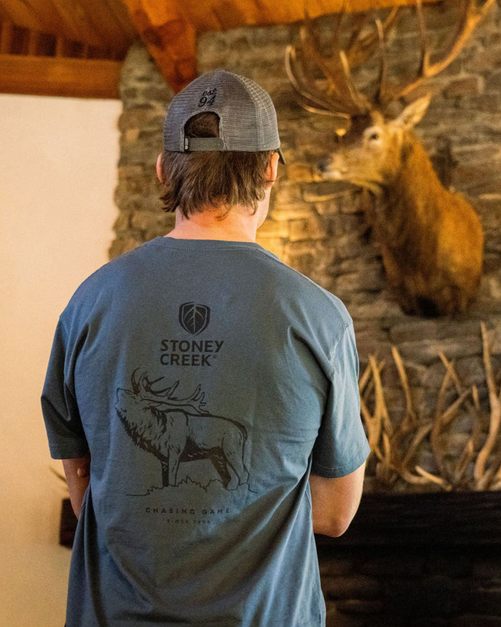 Men's Chasing Game Red Stag Tee