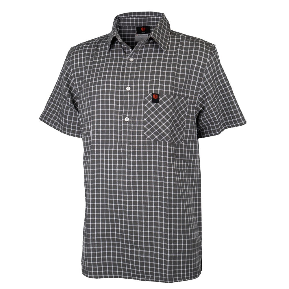 CheckMate Shirt - Dark Shadow/White
