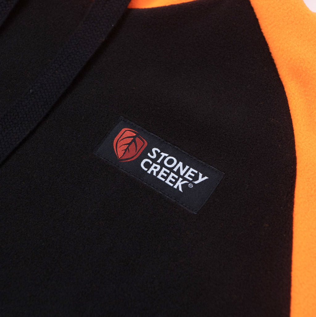 Kid's Hooded Bush Tee - Black/Orange