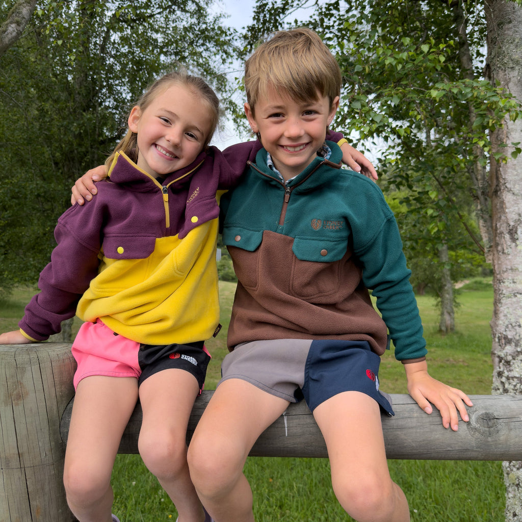 Kid's Performance Plus Pullover - Eggplant/Misted Yellow