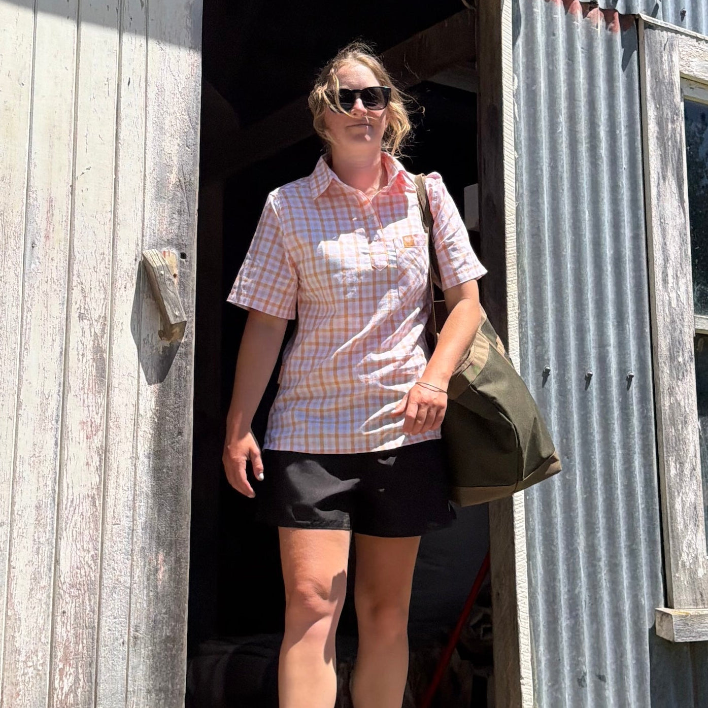 CheckChick Shirt - Primrose Peach