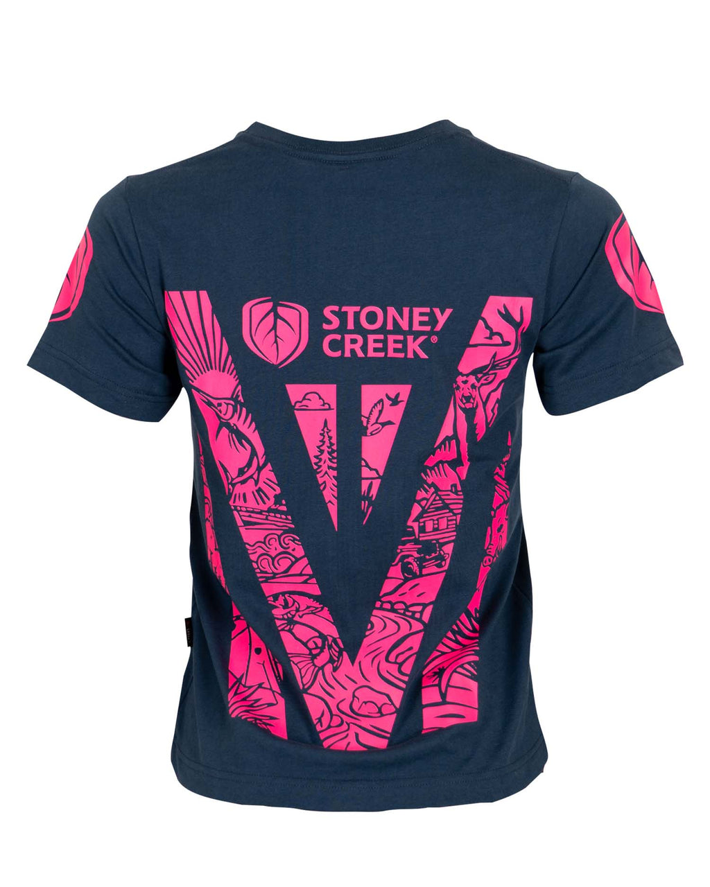 Kid's Loud, Proud and Passionate Tee - Navy/Pink