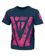 Kid's Loud, Proud and Passionate Tee - Navy/Pink