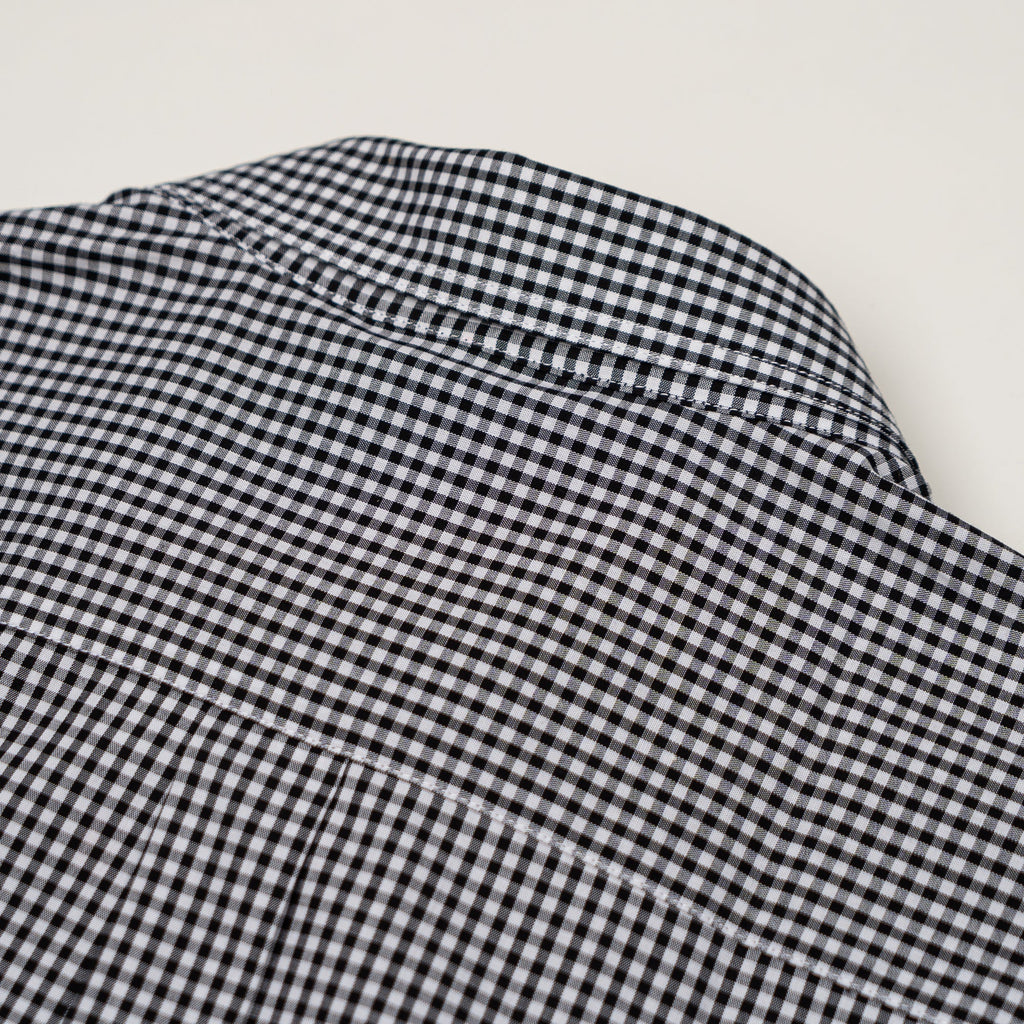 Men's Corporate Shirt Long Sleeve - Black Gingham