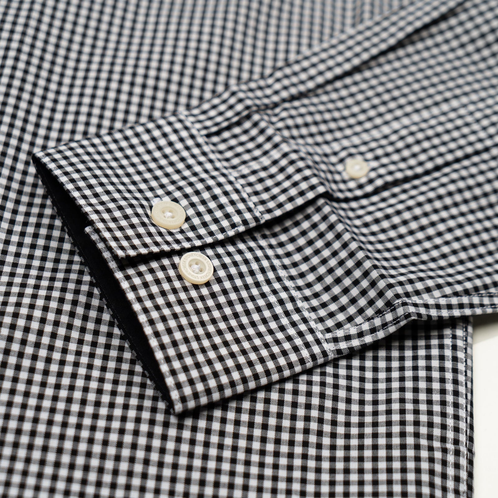 Men's Corporate Shirt Long Sleeve - Black Gingham