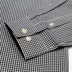 Men's Corporate Shirt Long Sleeve - Black Gingham