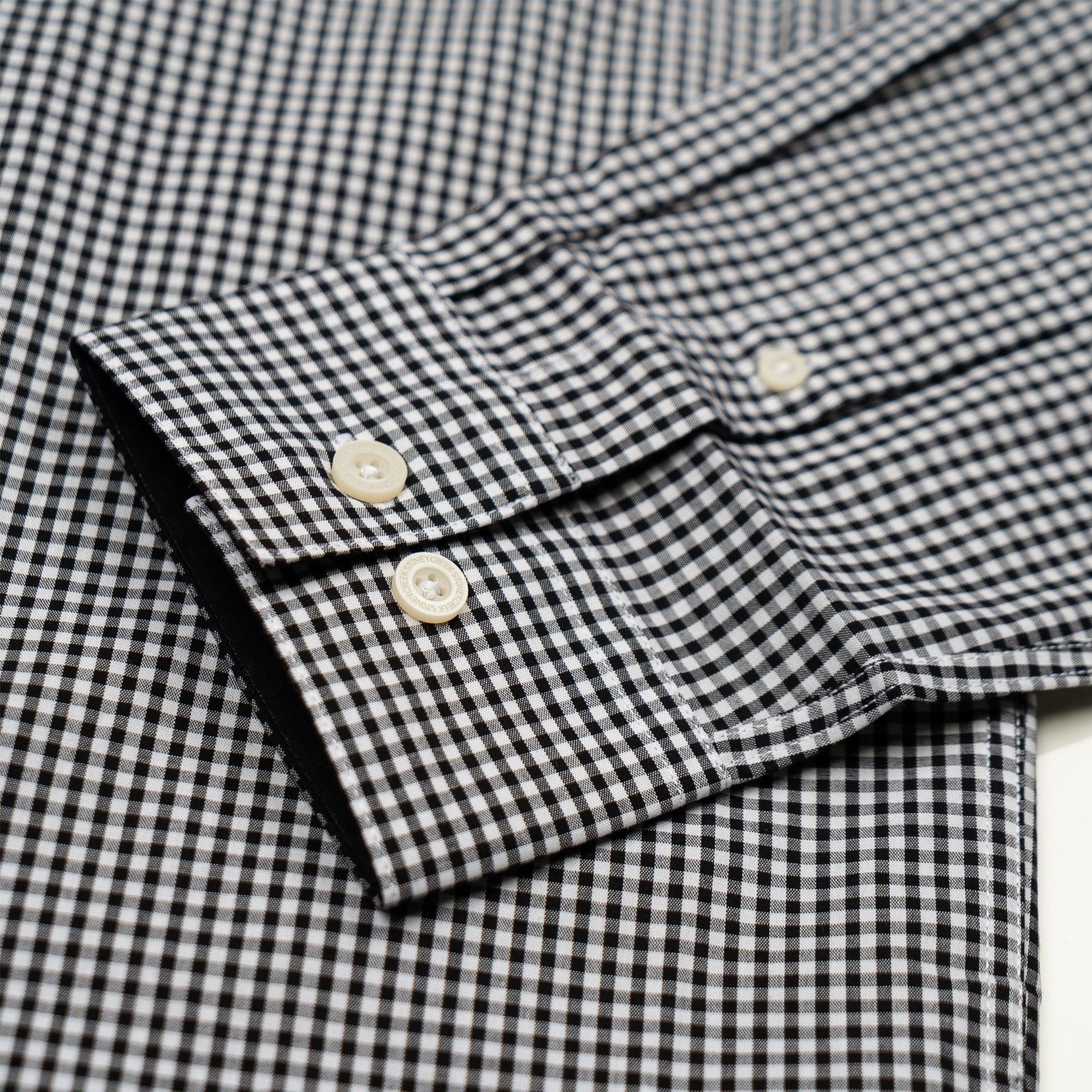Men's Corporate Shirt Long Sleeve - Black Gingham