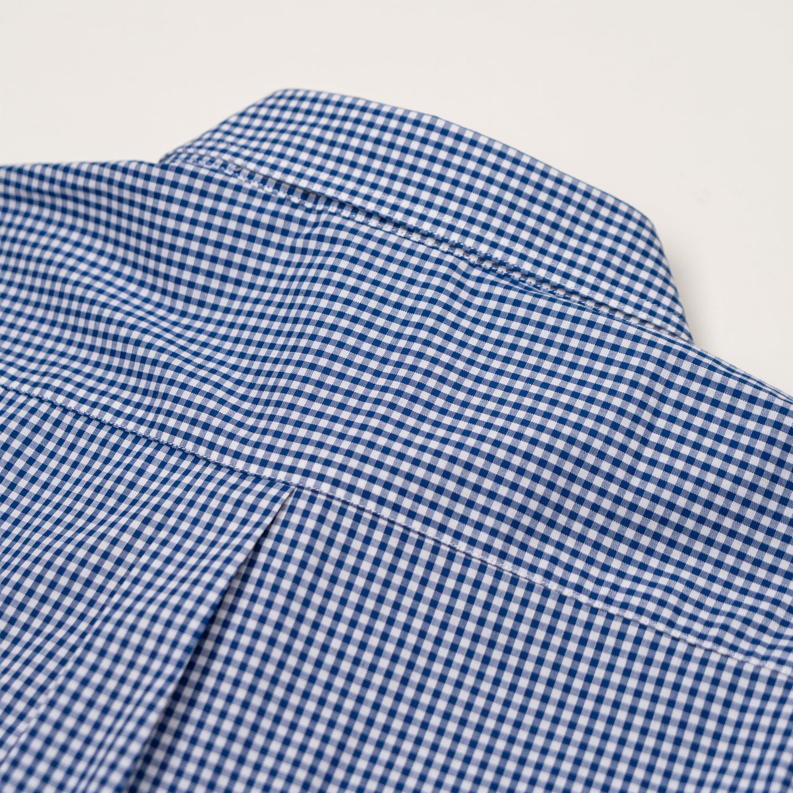 Men's Corporate Shirt Long Sleeve - Blue Gingham