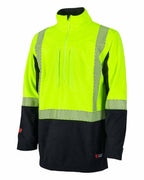 Hi Vis Windproof Twin Zip Top - Yellow/Black