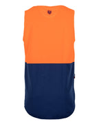 Trade Singlet - Orange/Navy