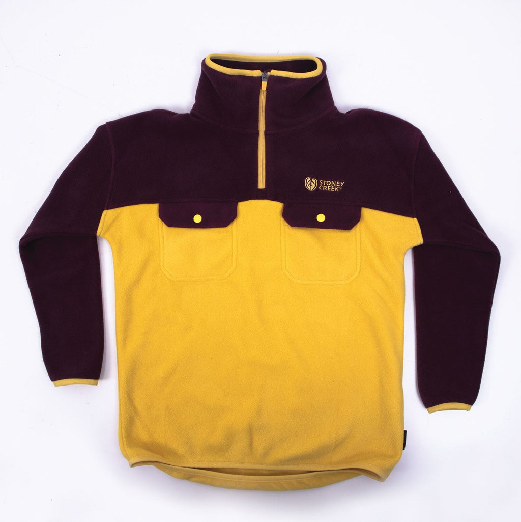 Kid's Performance Plus Pullover - Eggplant/Misted Yellow