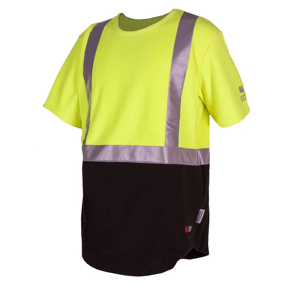 Hi Vis Men's Bush Tee - Yellow/Black