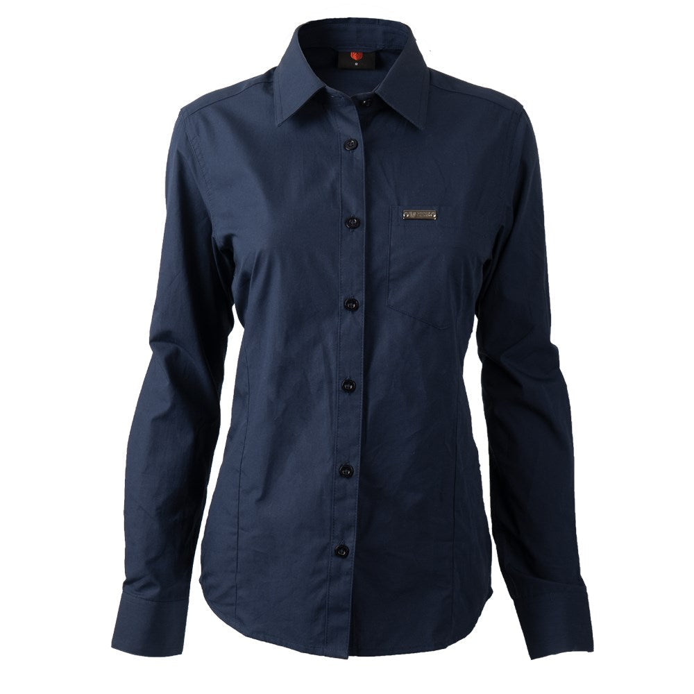 Women's Corporate Shirt Long Sleeve - Navy