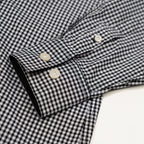 Women's Corporate Shirt Long Sleeve - Black Gingham