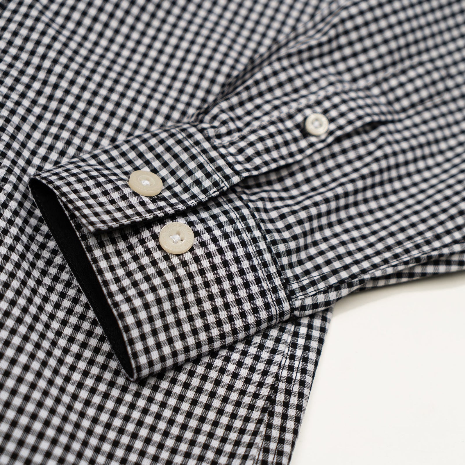 Women's Corporate Shirt Long Sleeve - Black Gingham